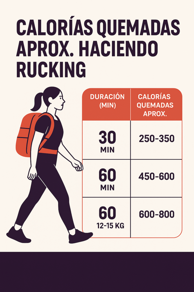 rucking quemando calorias